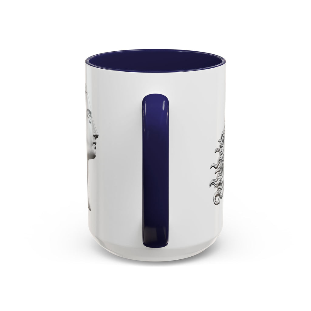 Classical Profile Accent Coffee Mug — Greek Goddess Bust Design (11/15oz)