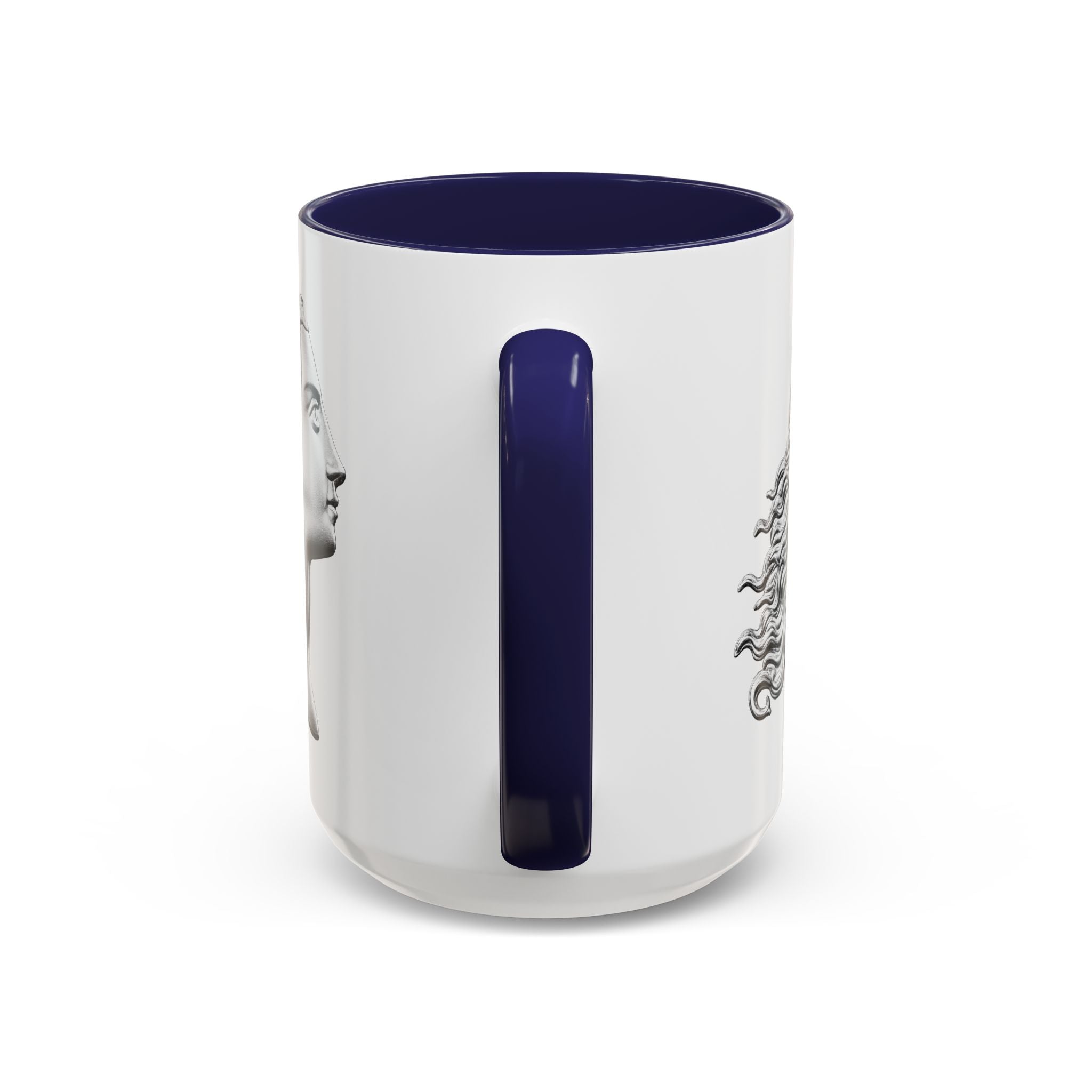 Classical Profile Accent Coffee Mug — Greek Goddess Bust Design (11/15oz)