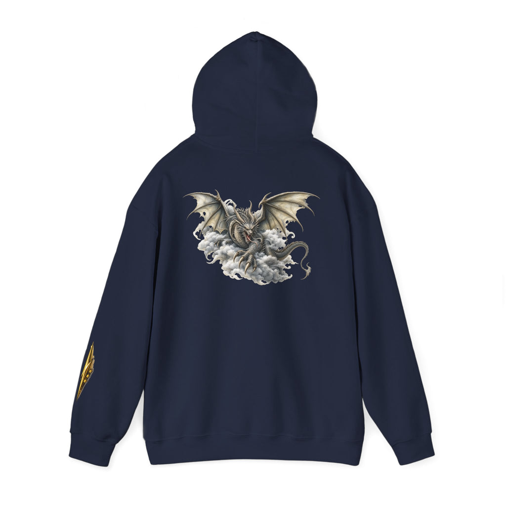 Dragon Cloud Hoodie — Fantasy Dragon Back Graphic Sweatshirt