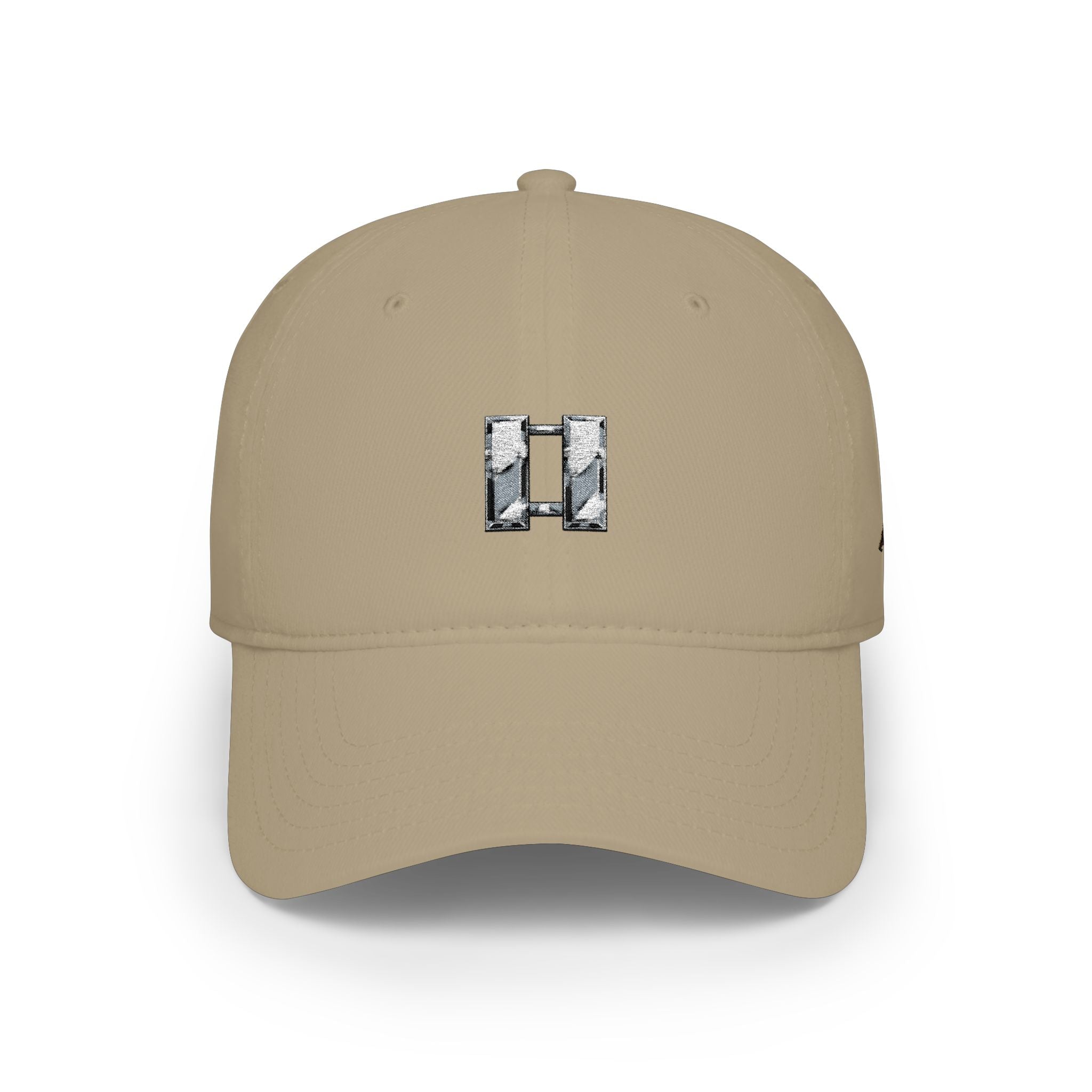 Distressed Captain's Insignia Low Profile Baseball Cap — Minimalist Embroidered Hat