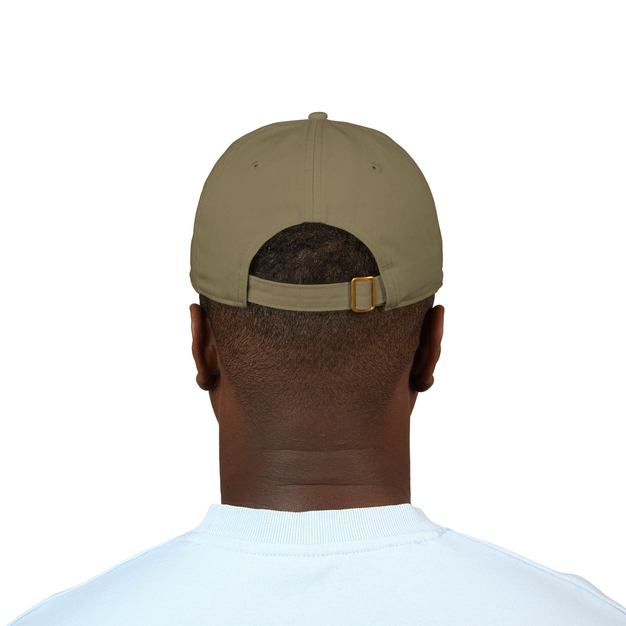 Embroidered Target Baseball Cap — Organic Cotton Dad Hat, Minimal Aim Design