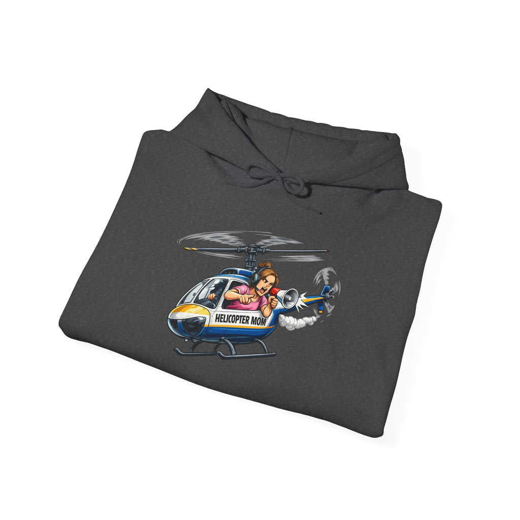 Helicopter Rescue Graphic Hoodie — Vintage Pilot Cartoon Sweatshirt