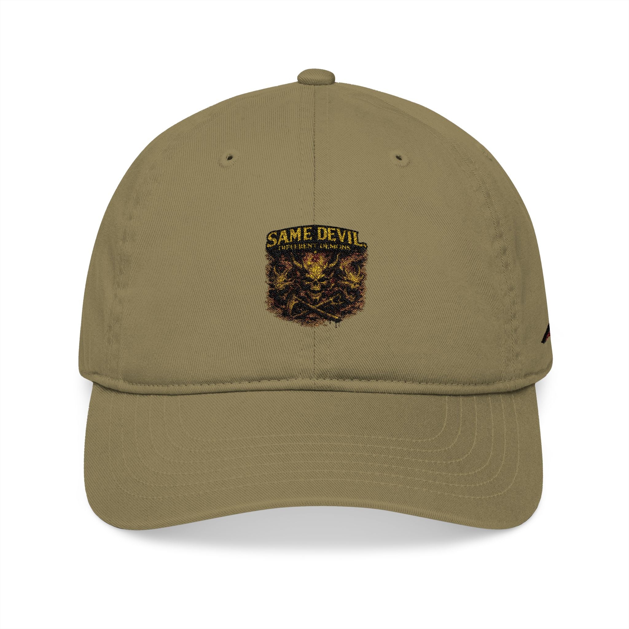 Embroidered Shield Baseball Cap – Organic Cotton, Vintage Crest Design