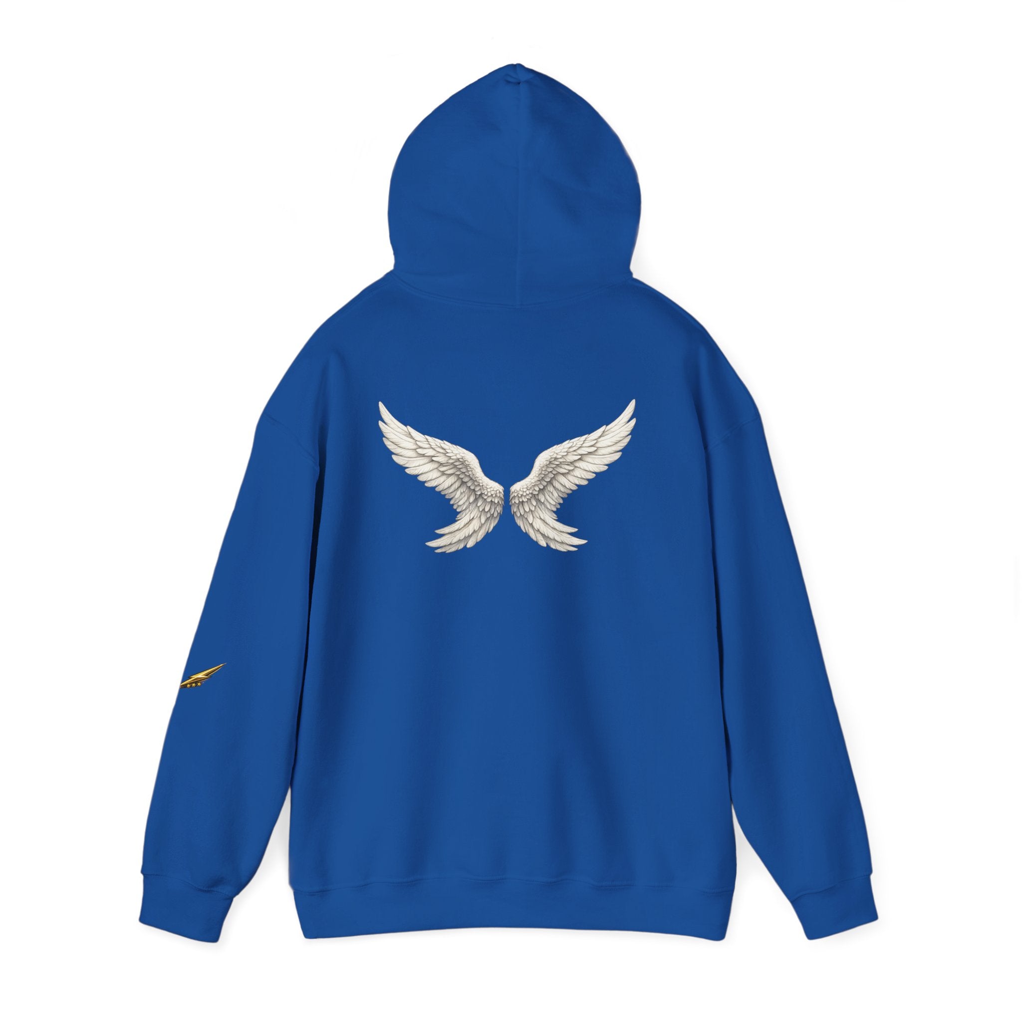 Angel Wings Hoodie — White Back Graphic Pullover