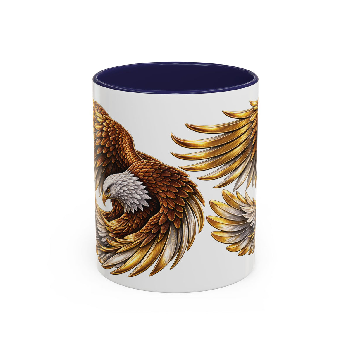 Golden Eagle Coffee Mug — Accent Ceramic Mug with Majestic Eagle Design
