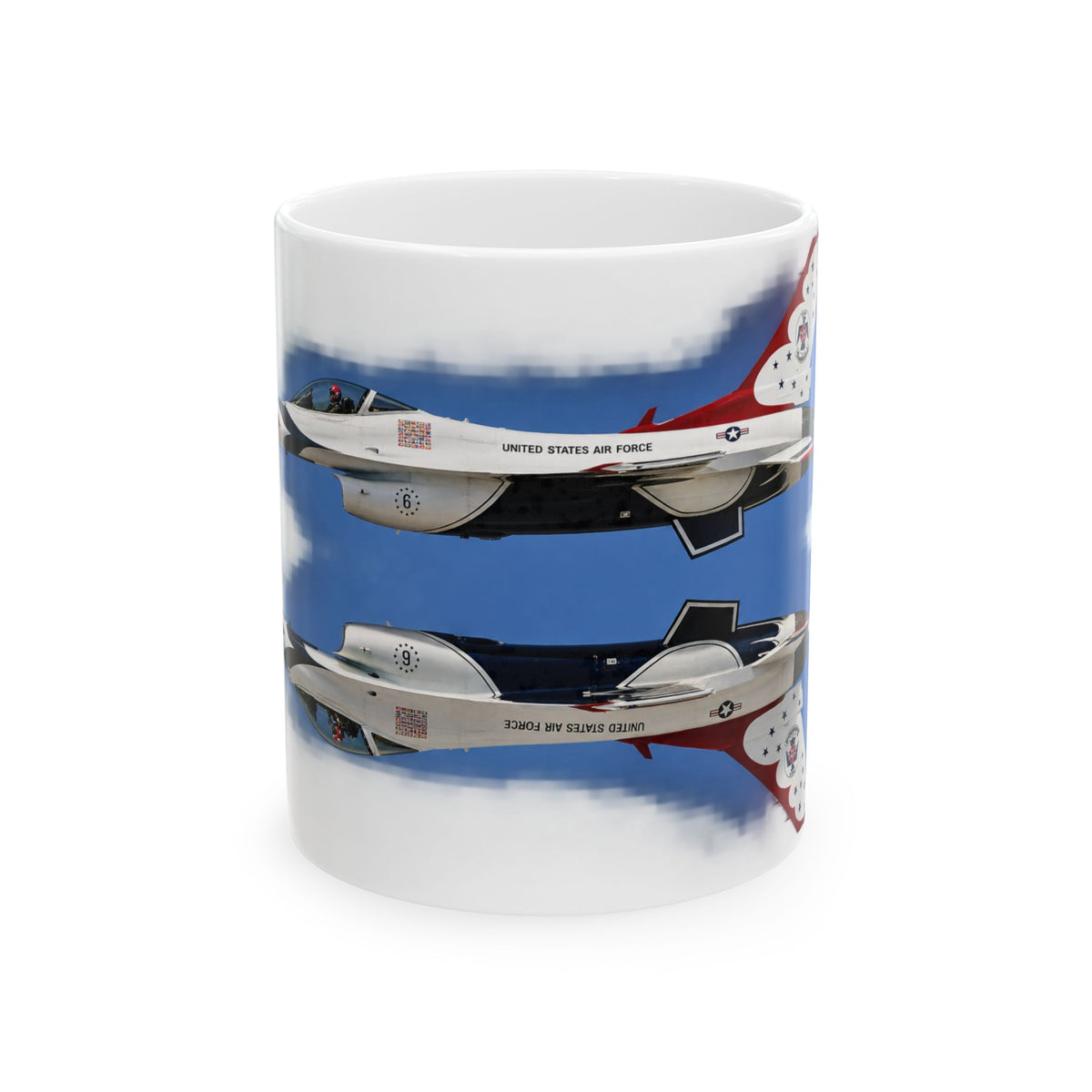 Thunderbirds Fighter Jet Ceramic Mug — Military Aviation Coffee Cup (11oz, 15oz)