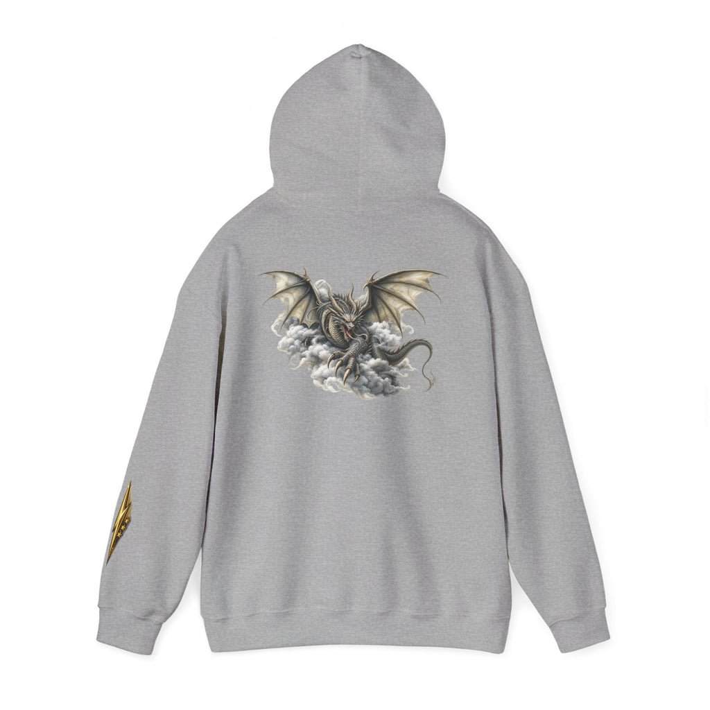Dragon Cloud Hoodie — Fantasy Dragon Back Graphic Sweatshirt