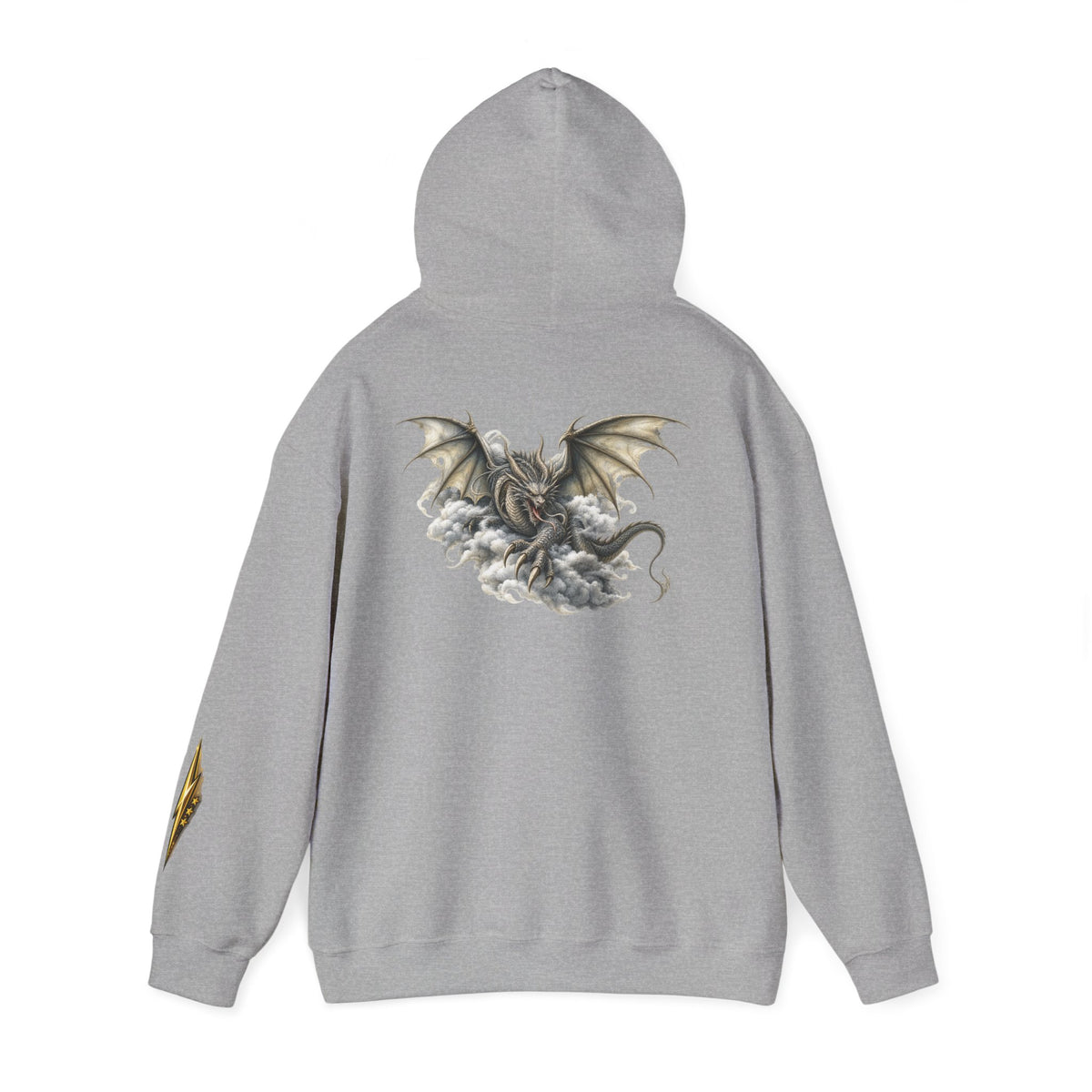 Dragon Cloud Hoodie — Fantasy Dragon Back Graphic Sweatshirt