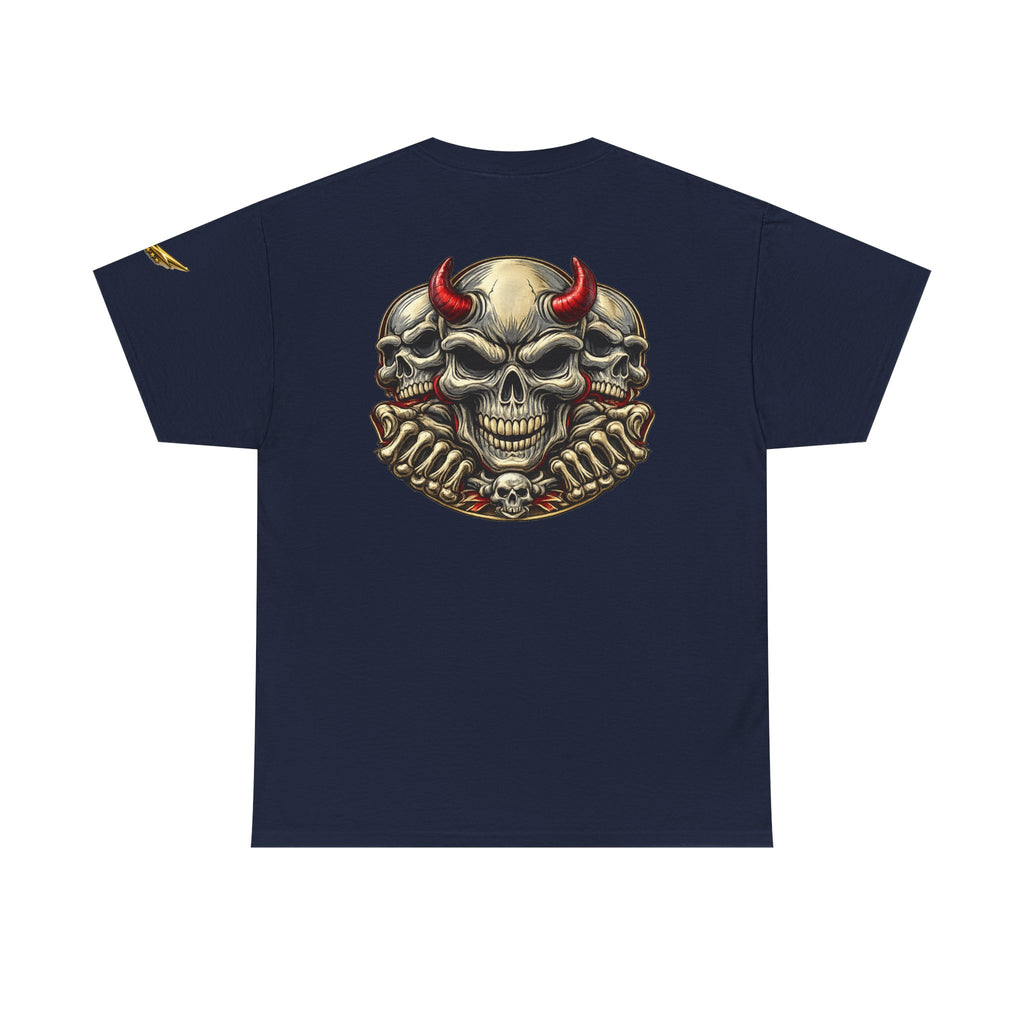 Devil Skull Tee — Gothic Skull Back Graphic T-Shirt