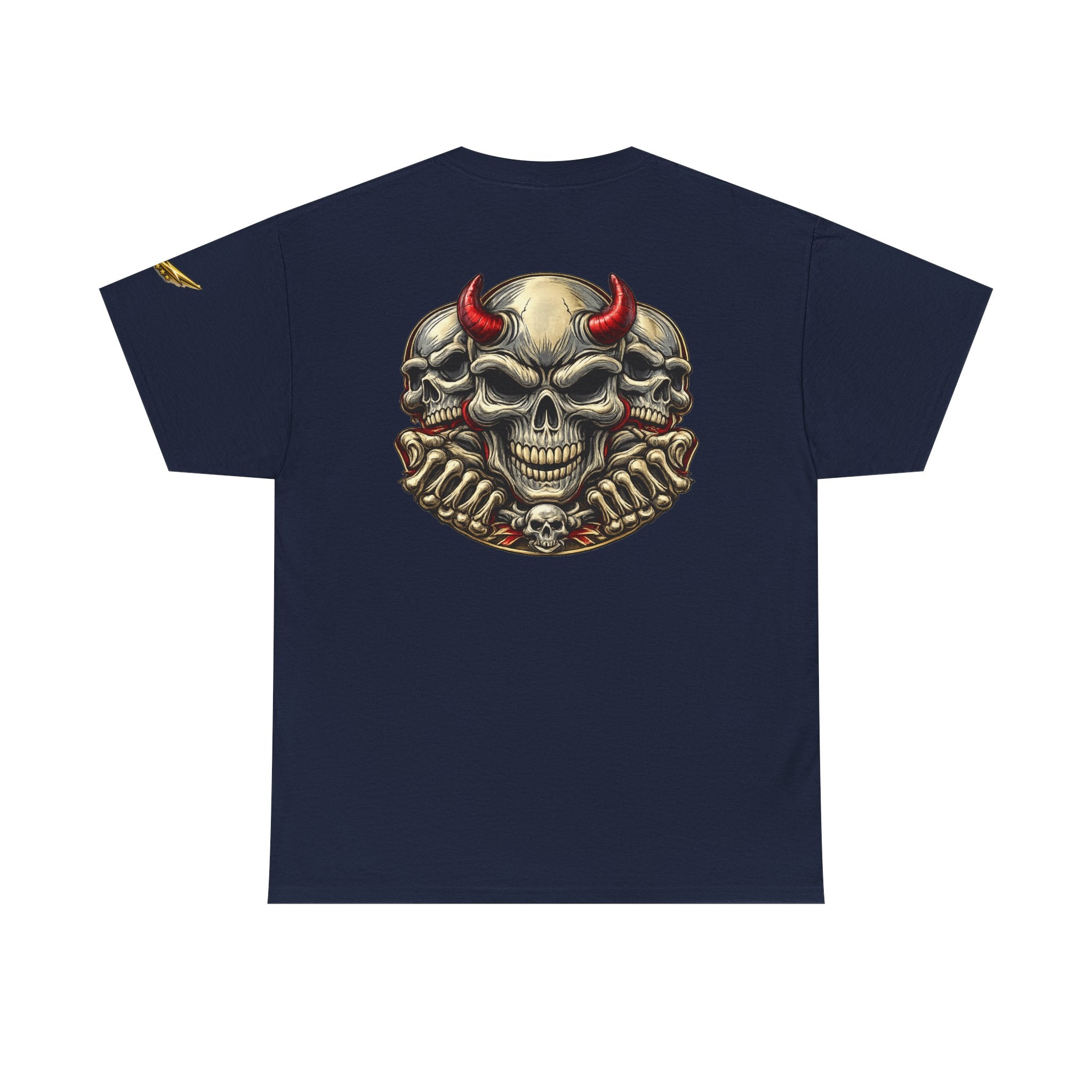 Devil Skull Tee — Gothic Skull Back Graphic T-Shirt