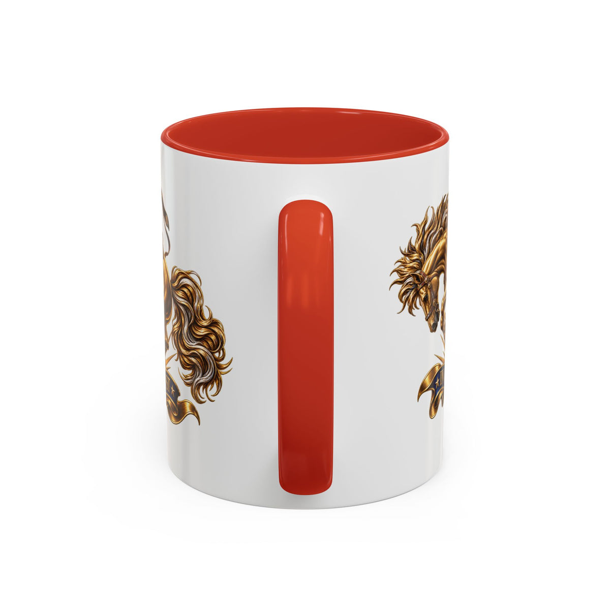 In God We Trust Golden Horse Accent Coffee Mug