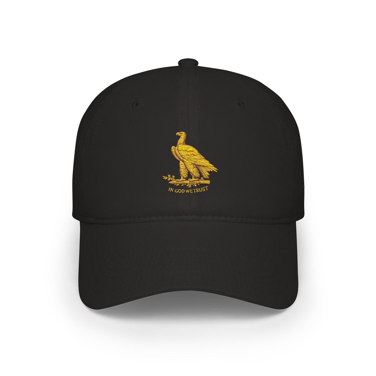 Low Profile Cap with Gold Eagle Embroidery — Patriot Vintage Baseball Hat