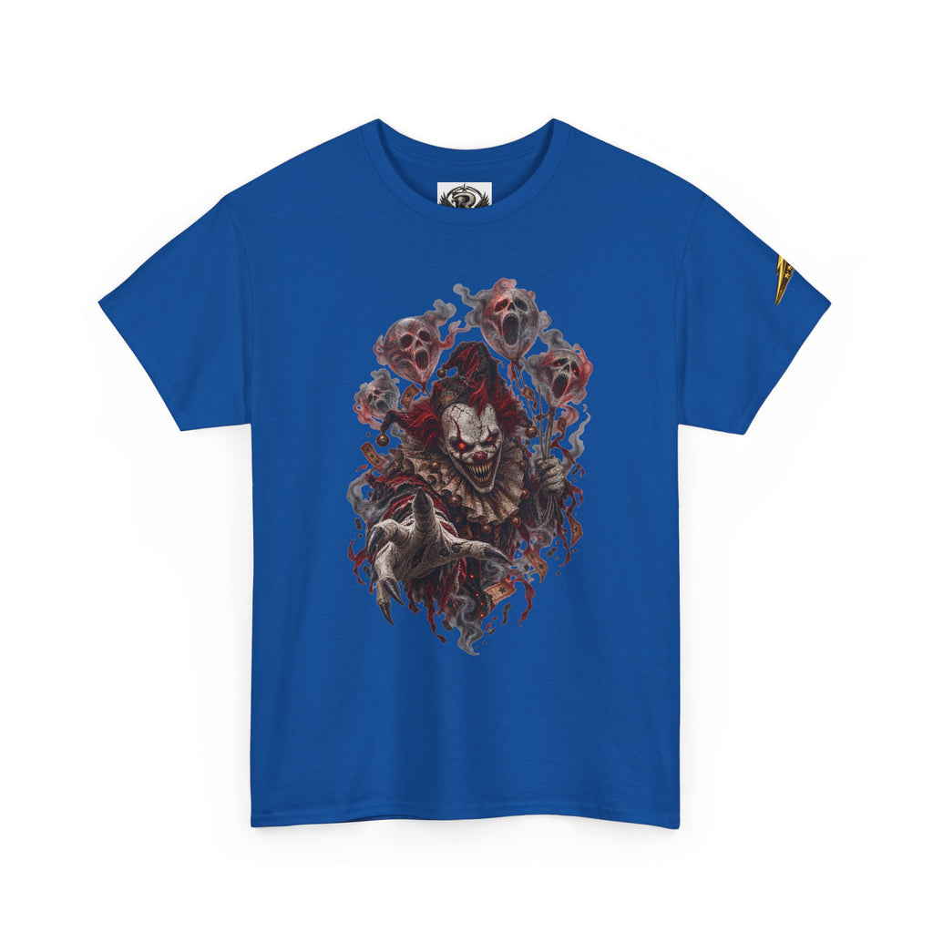 Horror Clown Graphic Tee — Dark Creepy Skull & Roses T-Shirt