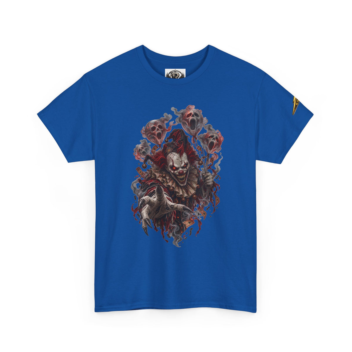 Horror Clown Graphic Tee — Dark Creepy Skull & Roses T-Shirt