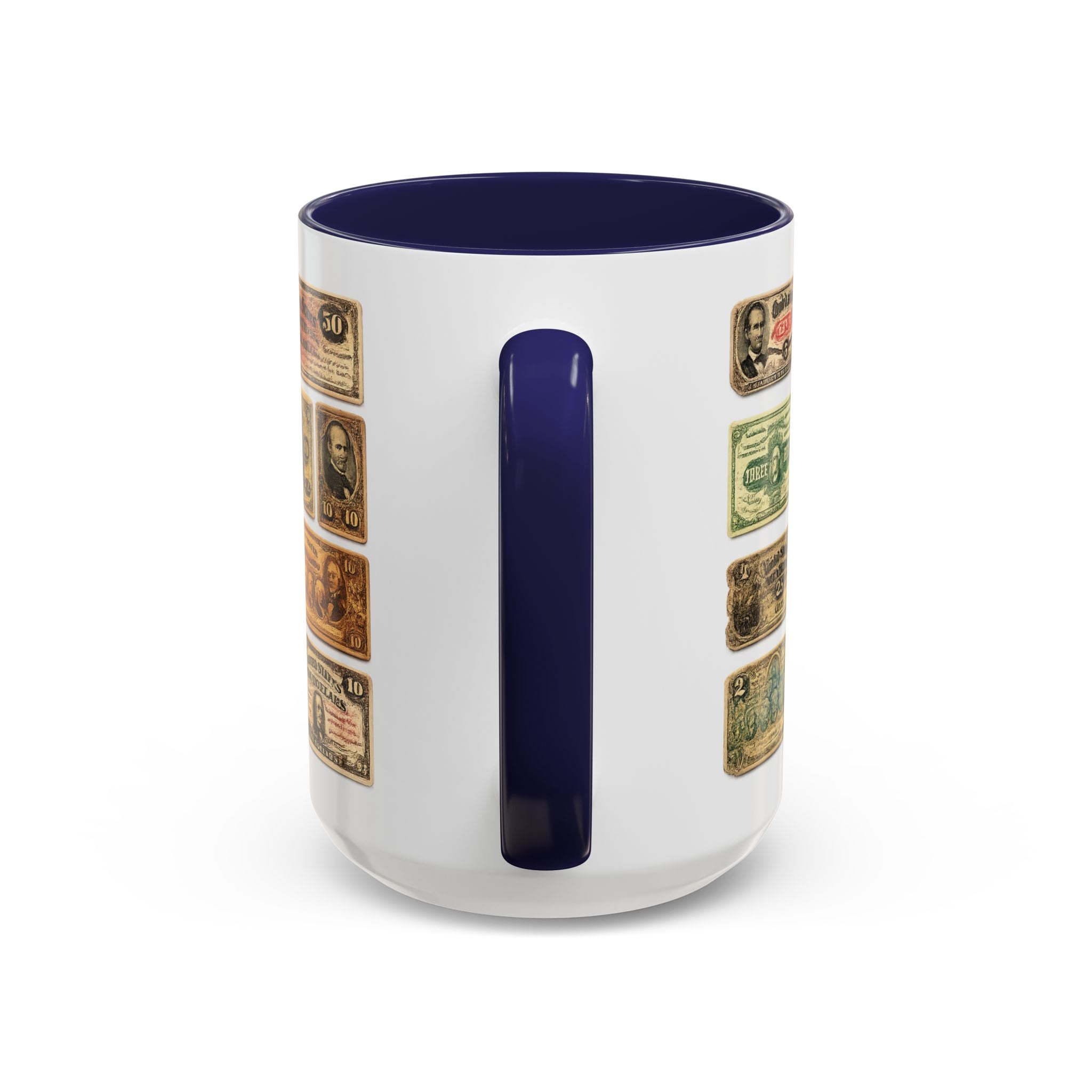 Vintage US Fractional Currency Coffee Mug – Retro Banknote Accent Mug (11/15 oz)
