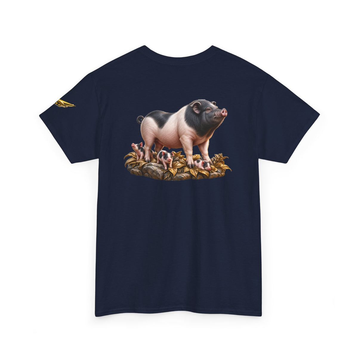 Pig Graphic Tee — Vintage Farm Pig Illustration Shirt