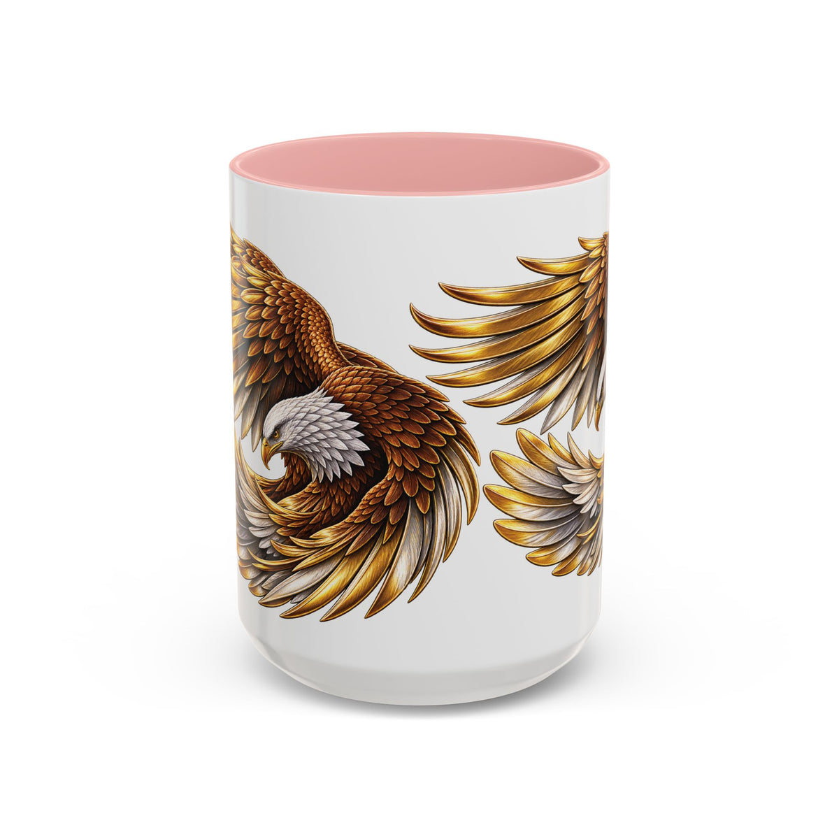 Golden Eagle Coffee Mug — Accent Ceramic Mug with Majestic Eagle Design