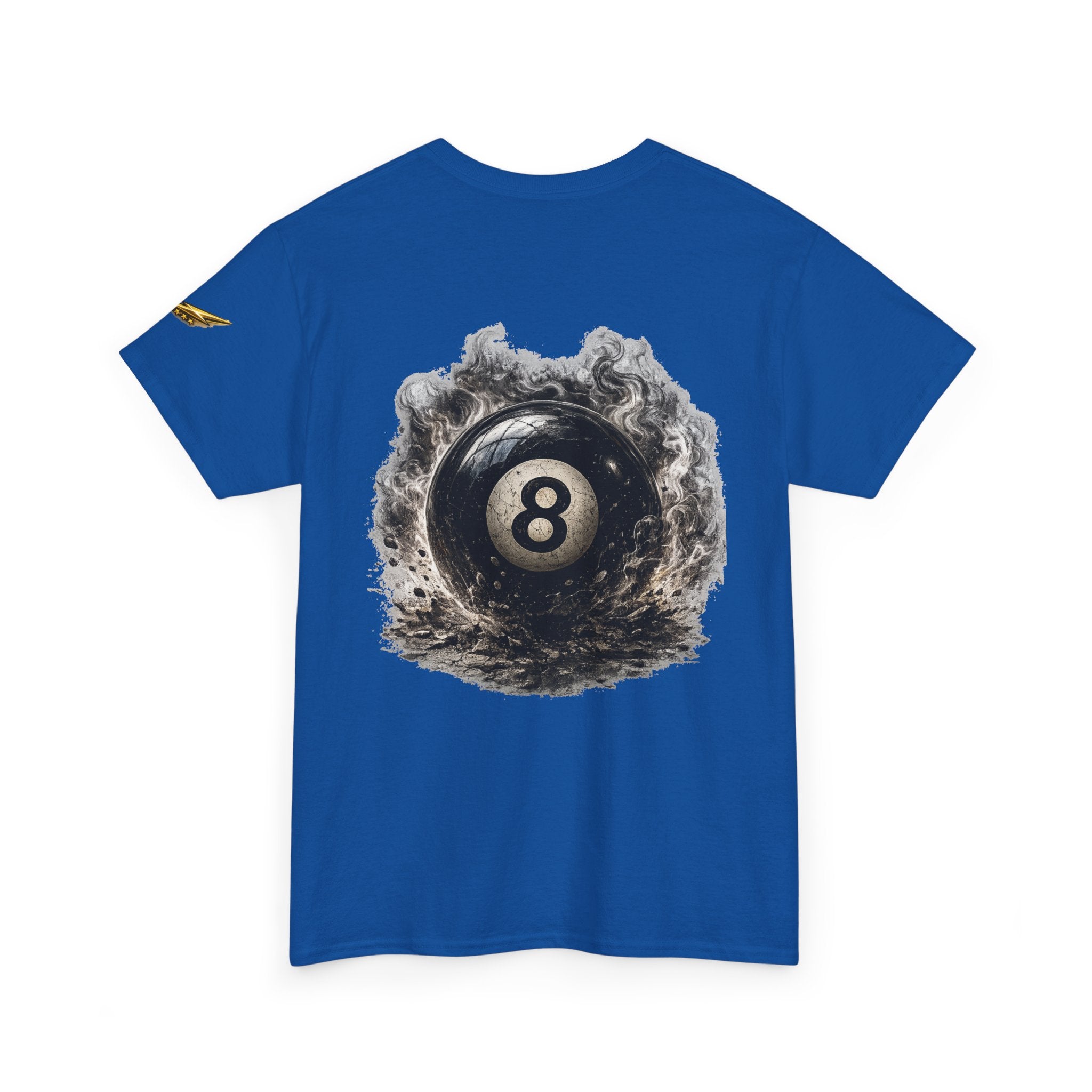 8-Ball Graphic Tee — Smoky Pool Ball Back Print T-Shirt