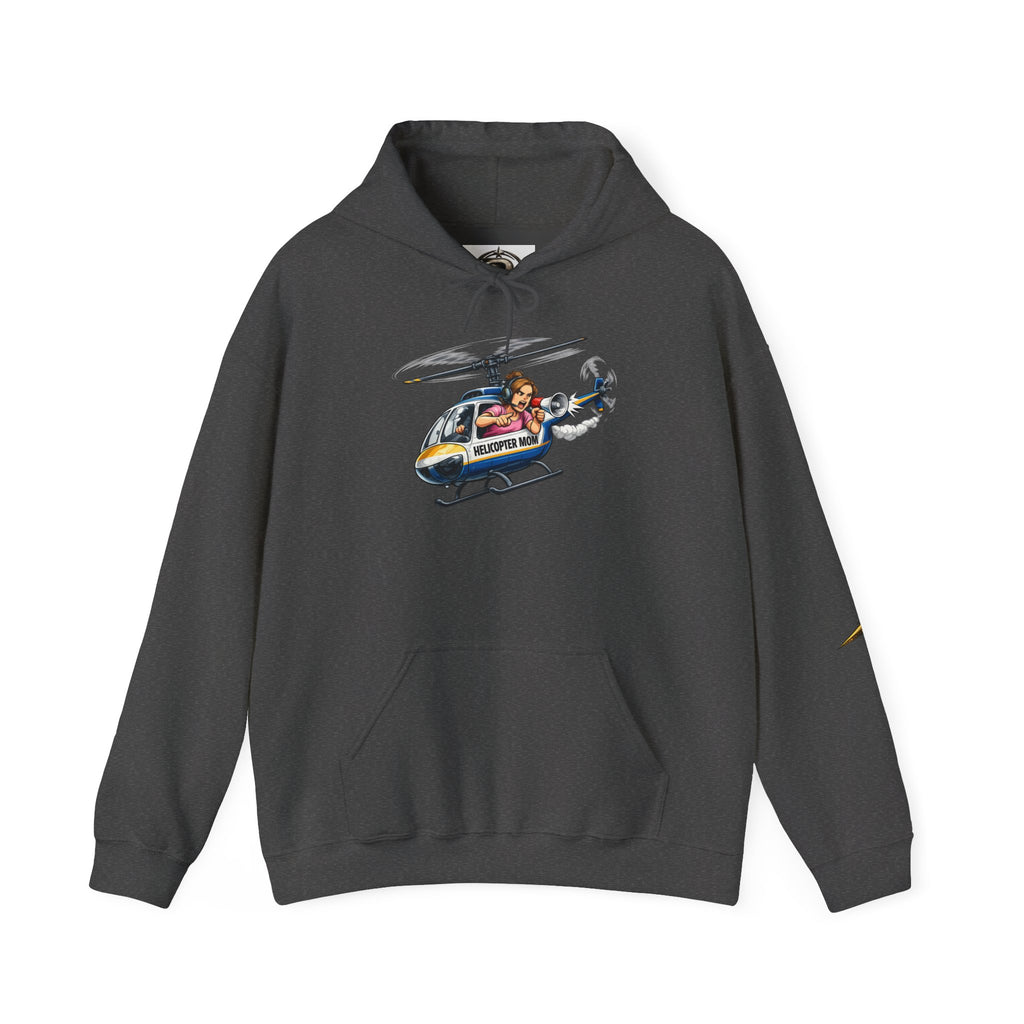 Helicopter Rescue Graphic Hoodie — Vintage Pilot Cartoon Sweatshirt