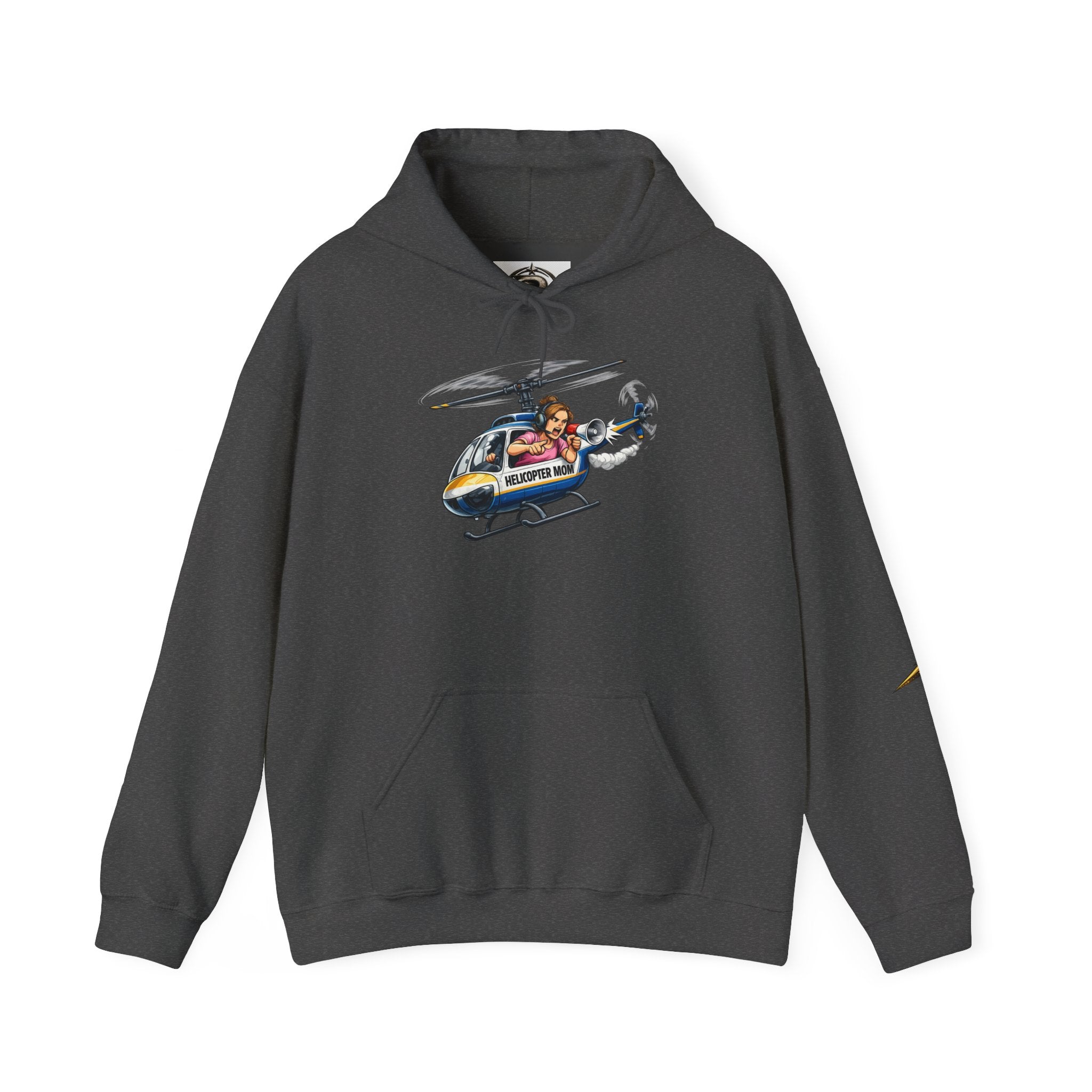 Helicopter Rescue Graphic Hoodie — Vintage Pilot Cartoon Sweatshirt