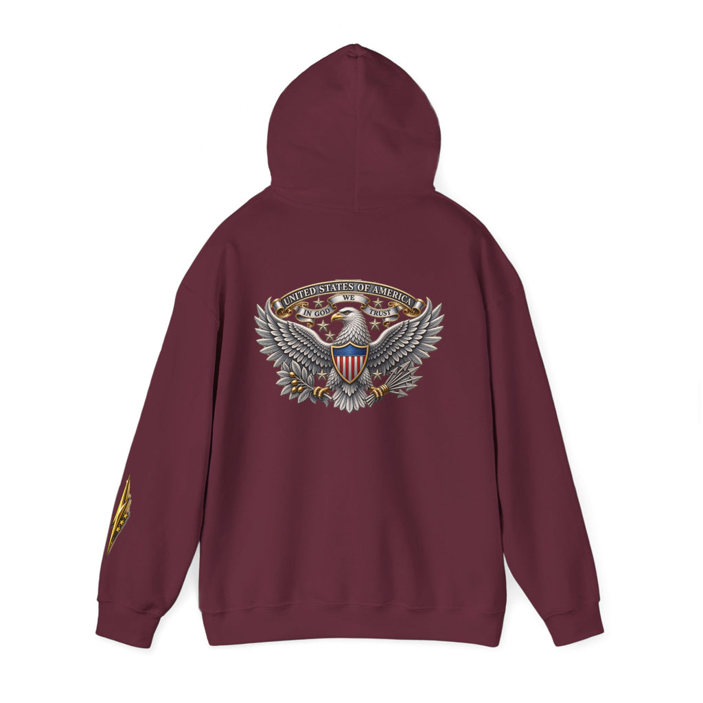 Patriotic Eagle Hoodie — American Shield Graphic Pullover