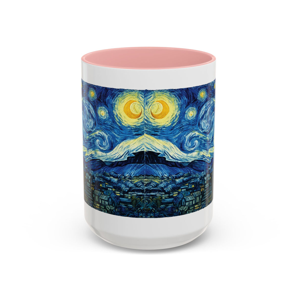 Starry Night Accent Coffee Mug — Van Gogh Style Night Sky Coffee Cup (11/15oz)