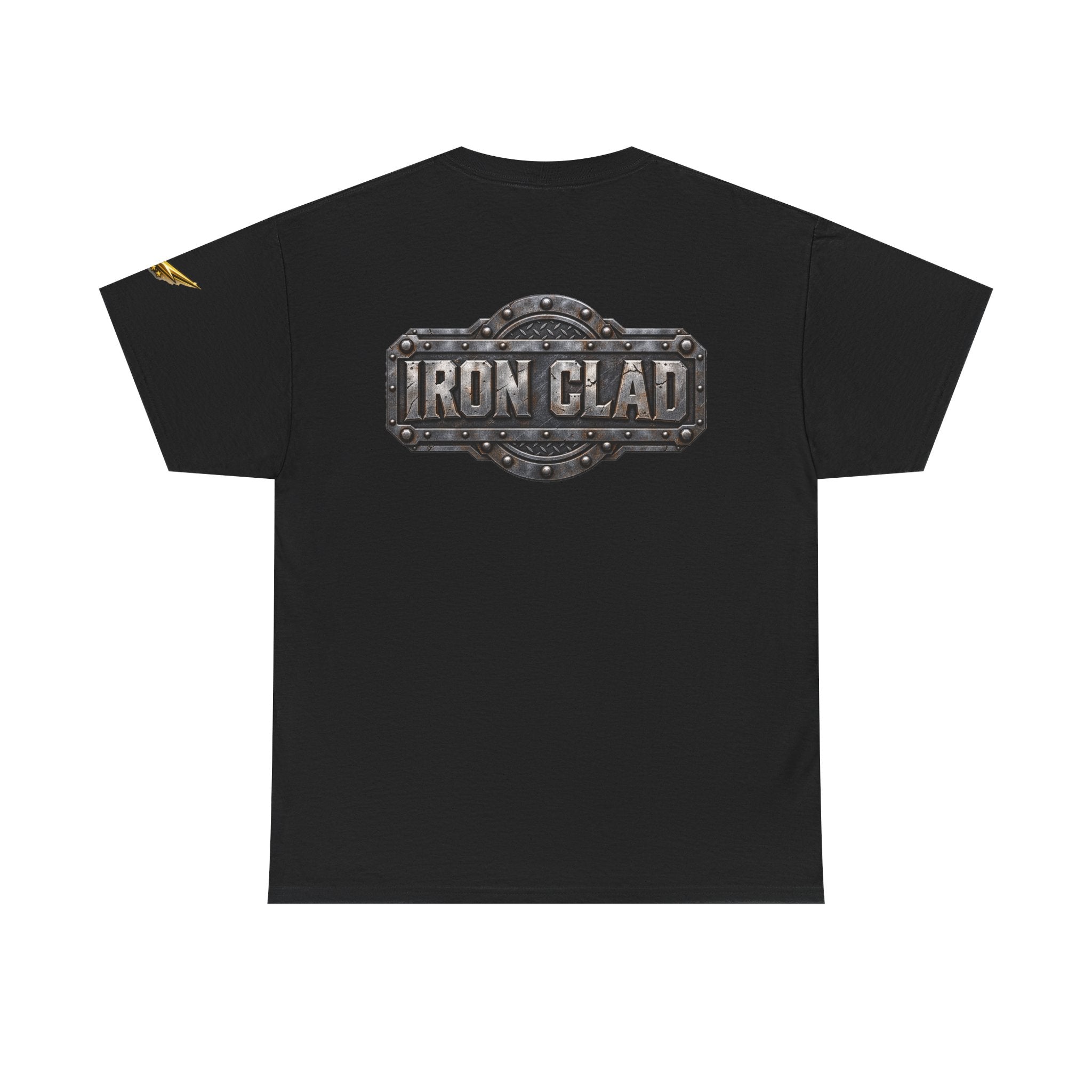 T-Shirt — "Iron Clad" Industrial Metal Logo Tee