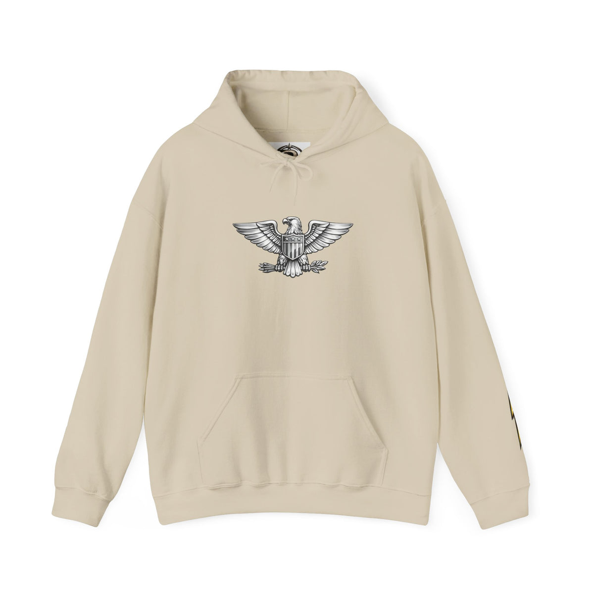 Eagle Emblem Hoodie — Classic Vintage Eagle Chest & Sleeve Graphic