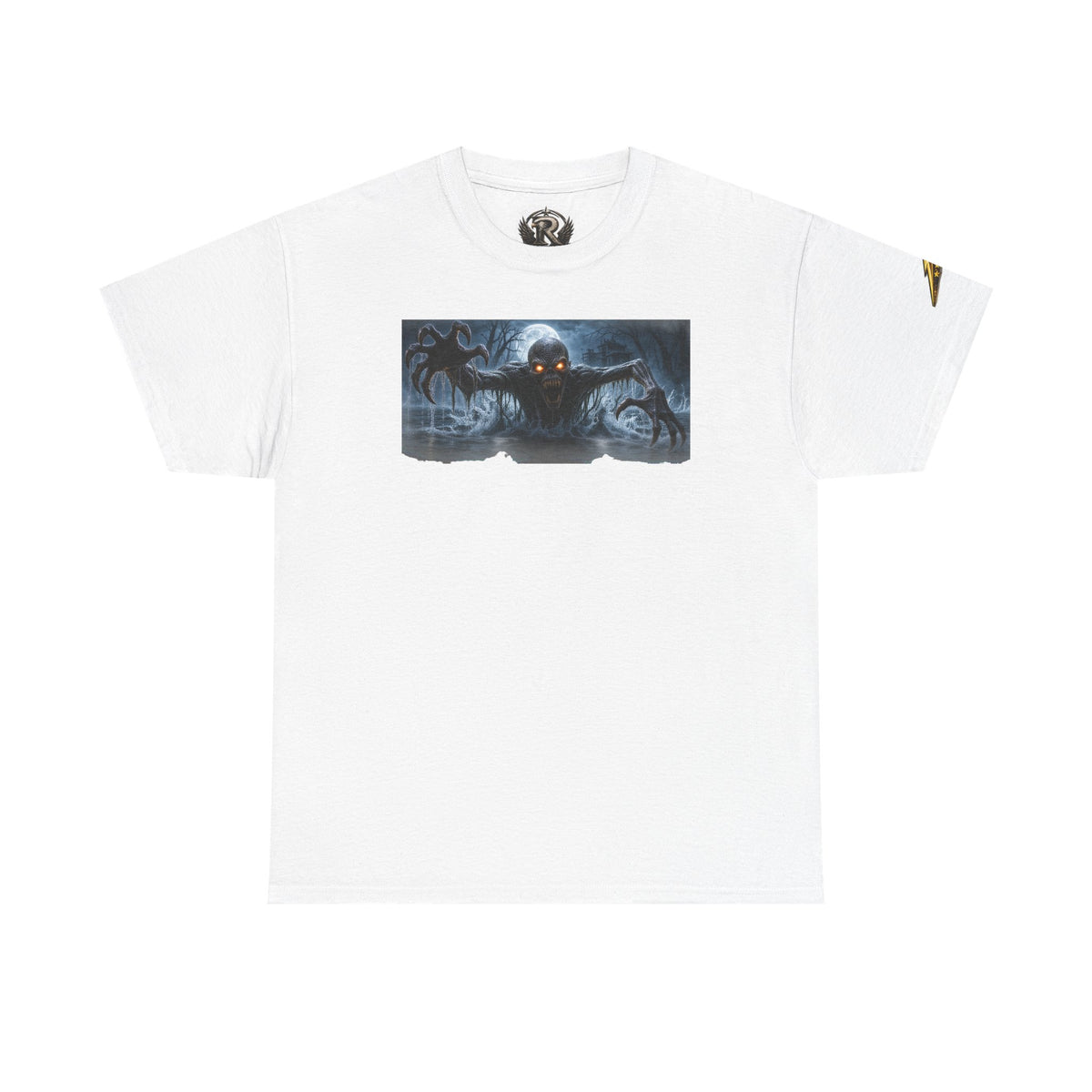 Horror Night Graphic Tee — Creepy Demon Design
