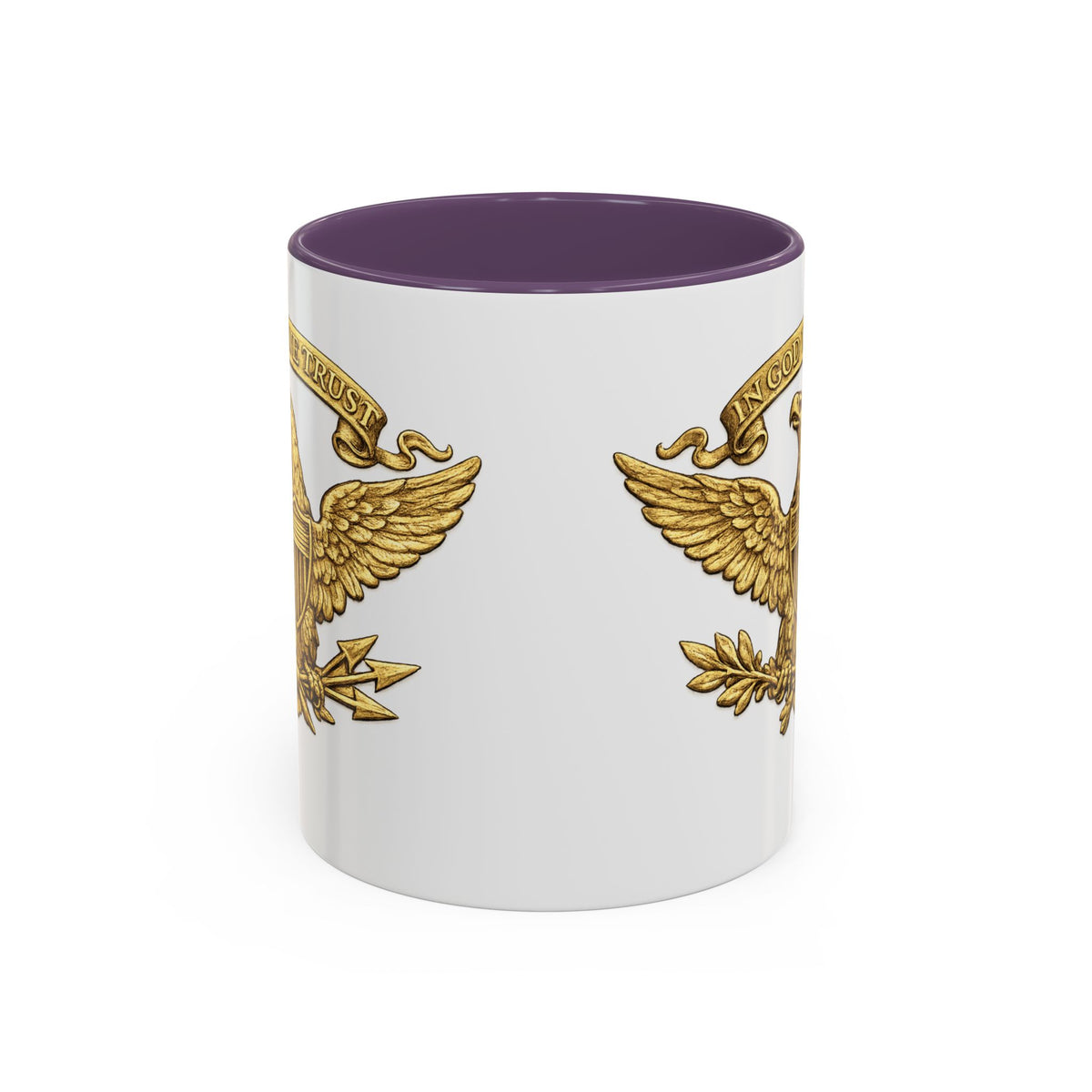 Gold Eagle 'In God We Trust' Accent Coffee Mug — Patriotic 11/15oz