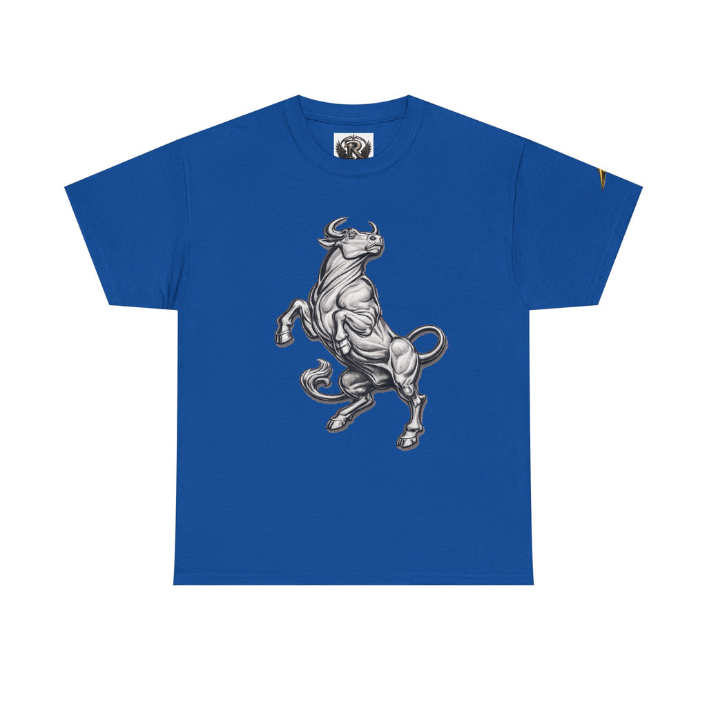 Bull Graphic T-Shirt — Rearing Ox Illustration Tee