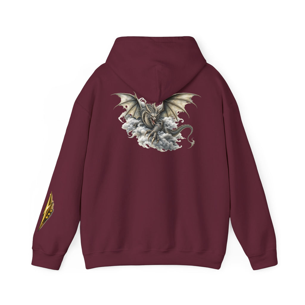 Dragon Cloud Hoodie — Fantasy Dragon Back Graphic Sweatshirt