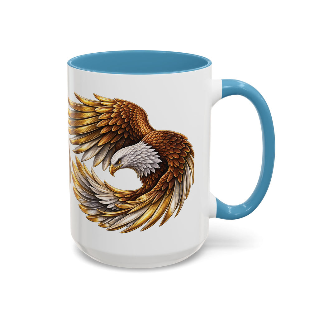Golden Eagle Coffee Mug — Accent Ceramic Mug with Majestic Eagle Design