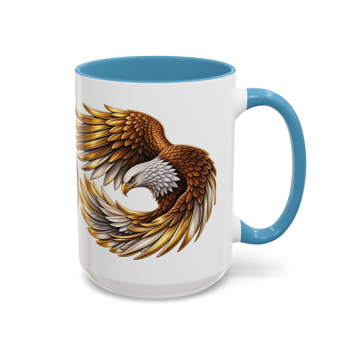 Golden Eagle Coffee Mug — Accent Ceramic Mug with Majestic Eagle Design