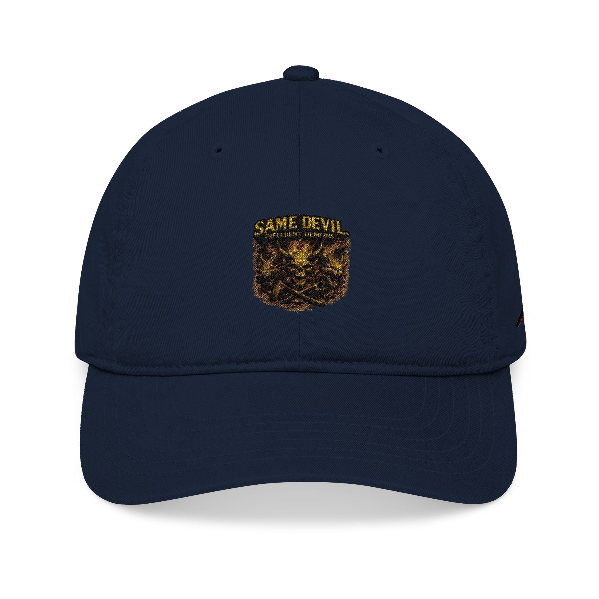 Embroidered Shield Baseball Cap – Organic Cotton, Vintage Crest Design