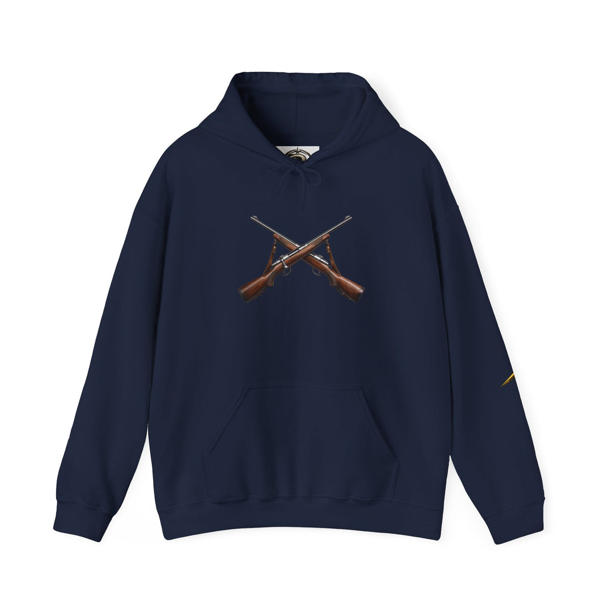 Rifle Crossed Graphic Hoodie — Vintage Hunting Pullover