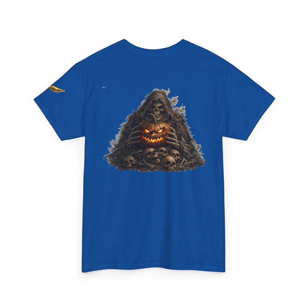 Halloween Pumpkin Pile T-Shirt — Spooky Jack-O'-Lantern Pile Graphic Tee