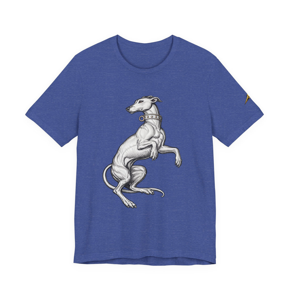 Greyhound Illustration T‑Shirt — Elegant Whippet Dog Art Tee