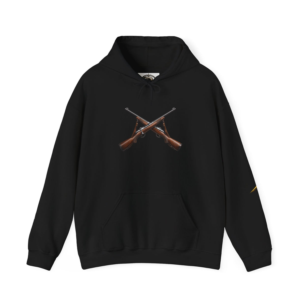Rifle Crossed Graphic Hoodie — Vintage Hunting Pullover