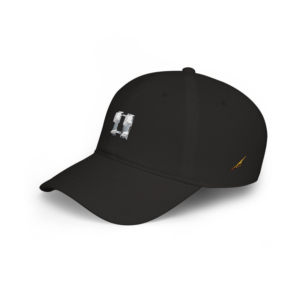 Distressed Captain's Insignia Low Profile Baseball Cap — Minimalist Embroidered Hat