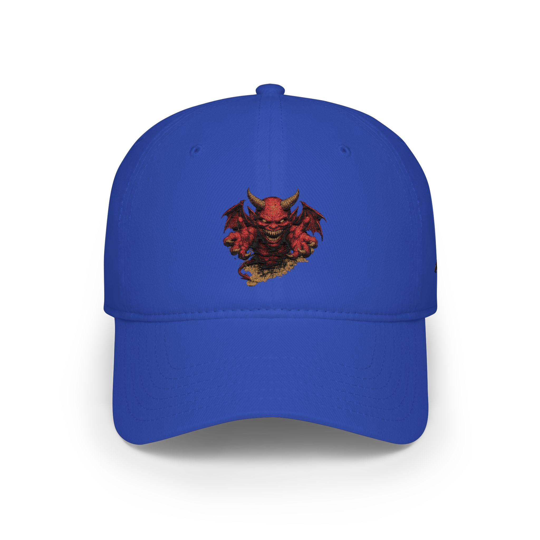 Devil Skull Embroidered Evil Baseball Cap - Low-Profile Hat