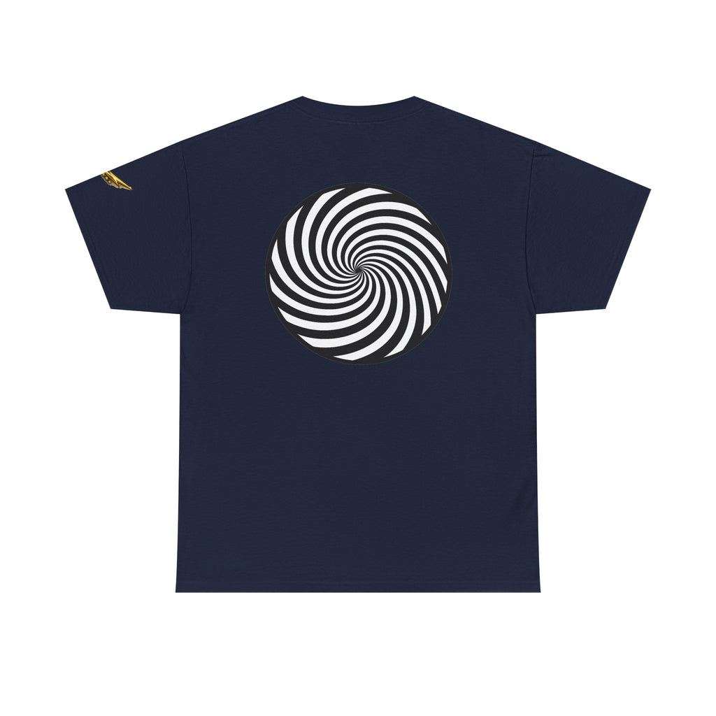 Hypnotic Spiral Tee — Optical Illusion Graphic T-Shirt