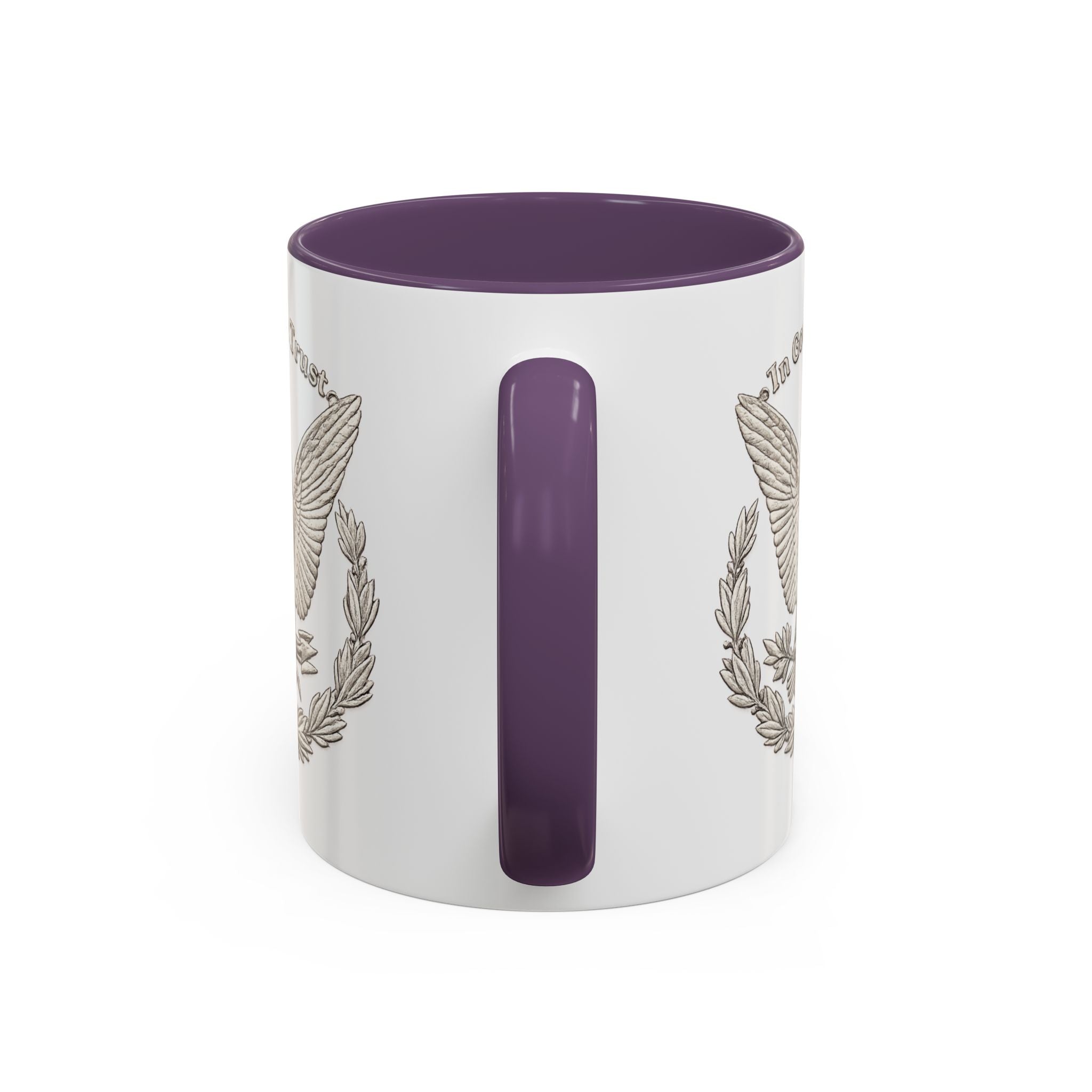 Eagle Emblem Coffee Mug — "In God We Trust" Accent Ceramic Mug (11/15oz)