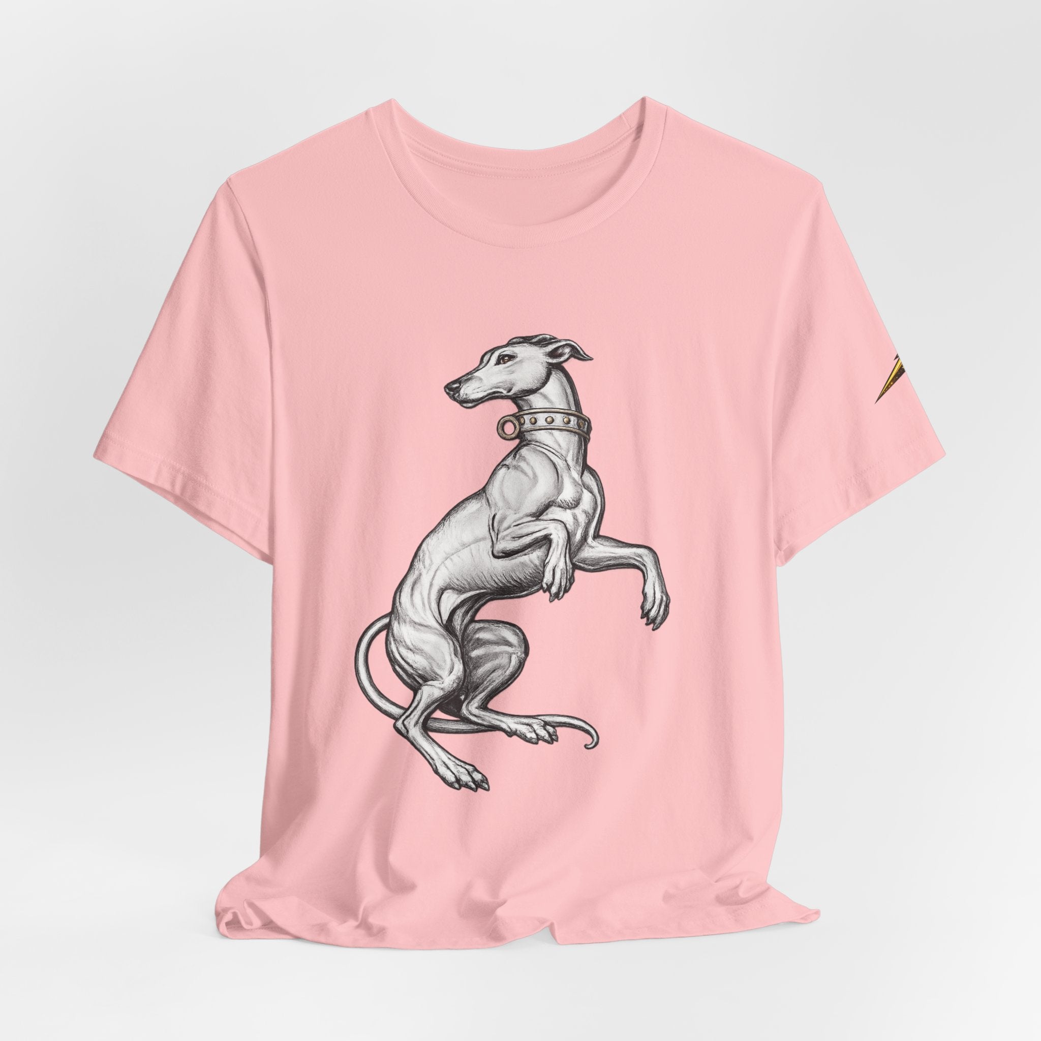 Greyhound Illustration T‑Shirt — Elegant Whippet Dog Art Tee
