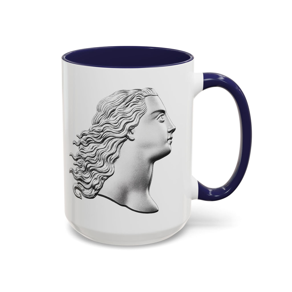 Sculpted Profile Accent Coffee Mug — Classical Bust Design (11/15 oz)