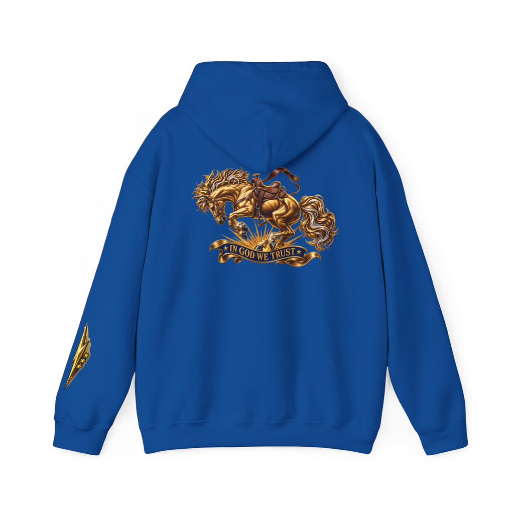 Golden Horse Hoodie — Regal Graphic Sweatshirt
