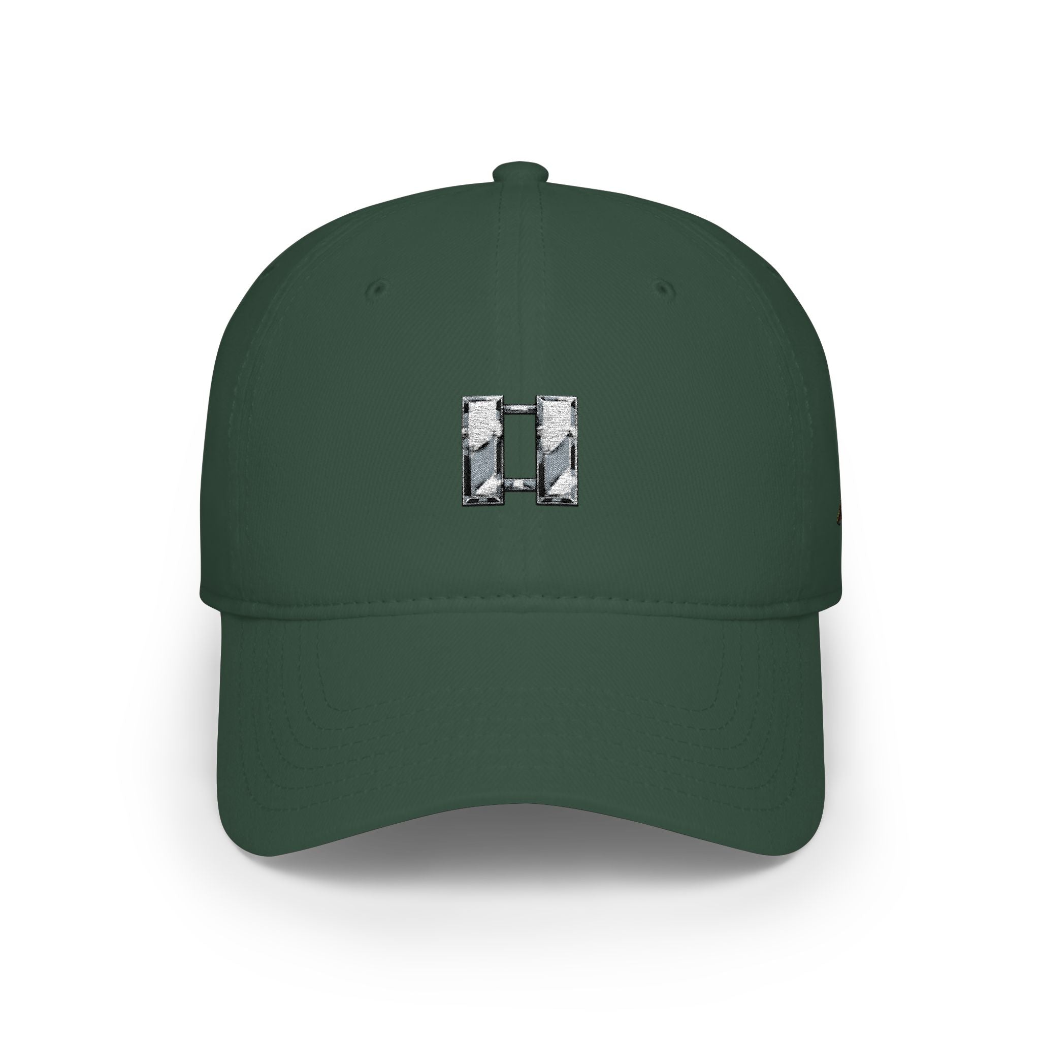 Distressed Captain's Insignia Low Profile Baseball Cap — Minimalist Embroidered Hat