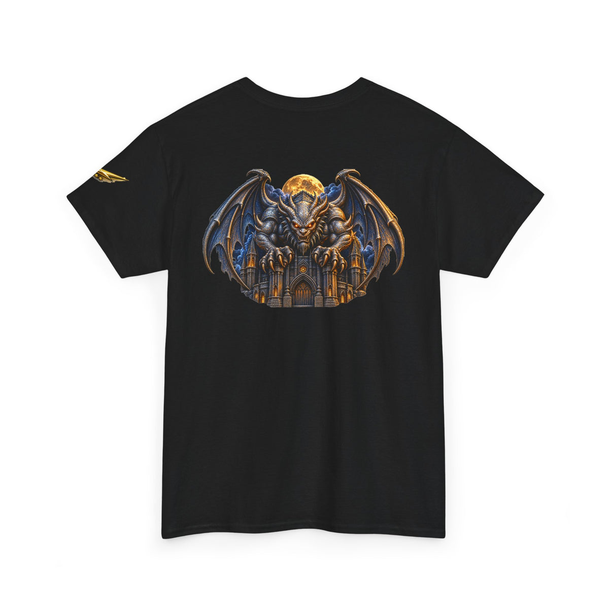 Gothic Gargoyle Tee — Dark Cathedral Winged Demon Graphic T-Shirt