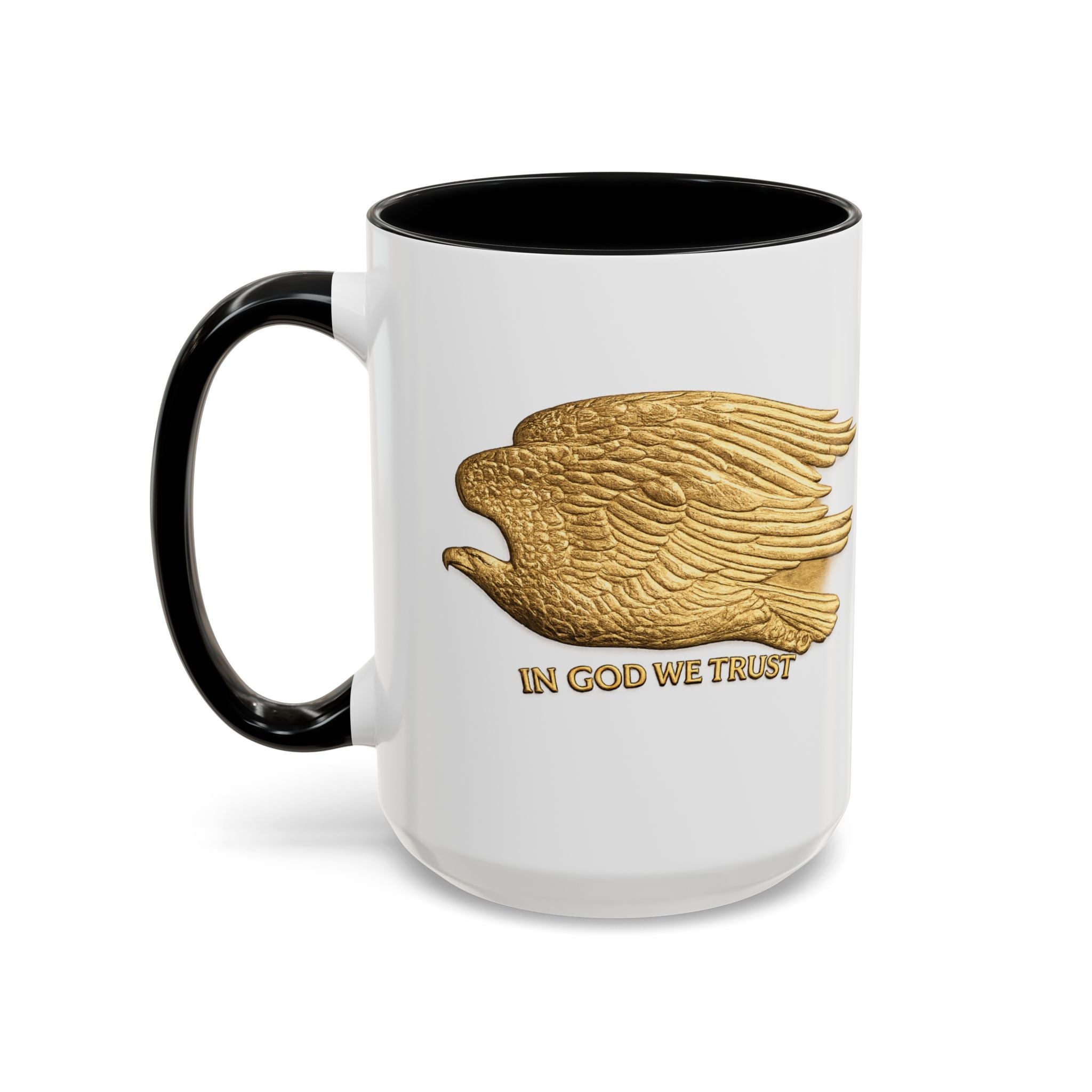 Gold Eagle "In God We Trust" Accent Coffee Mug