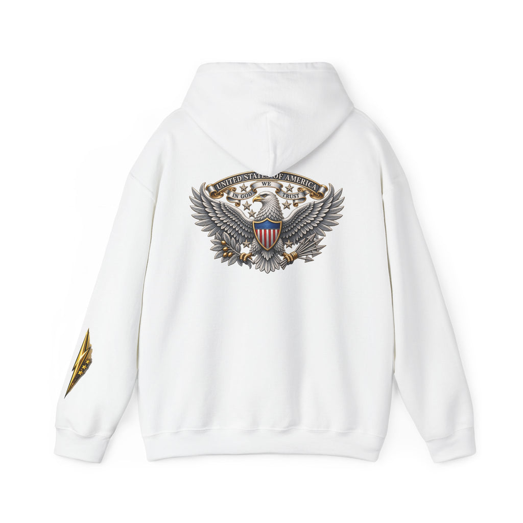 Patriotic Eagle Hoodie — American Shield Graphic Pullover
